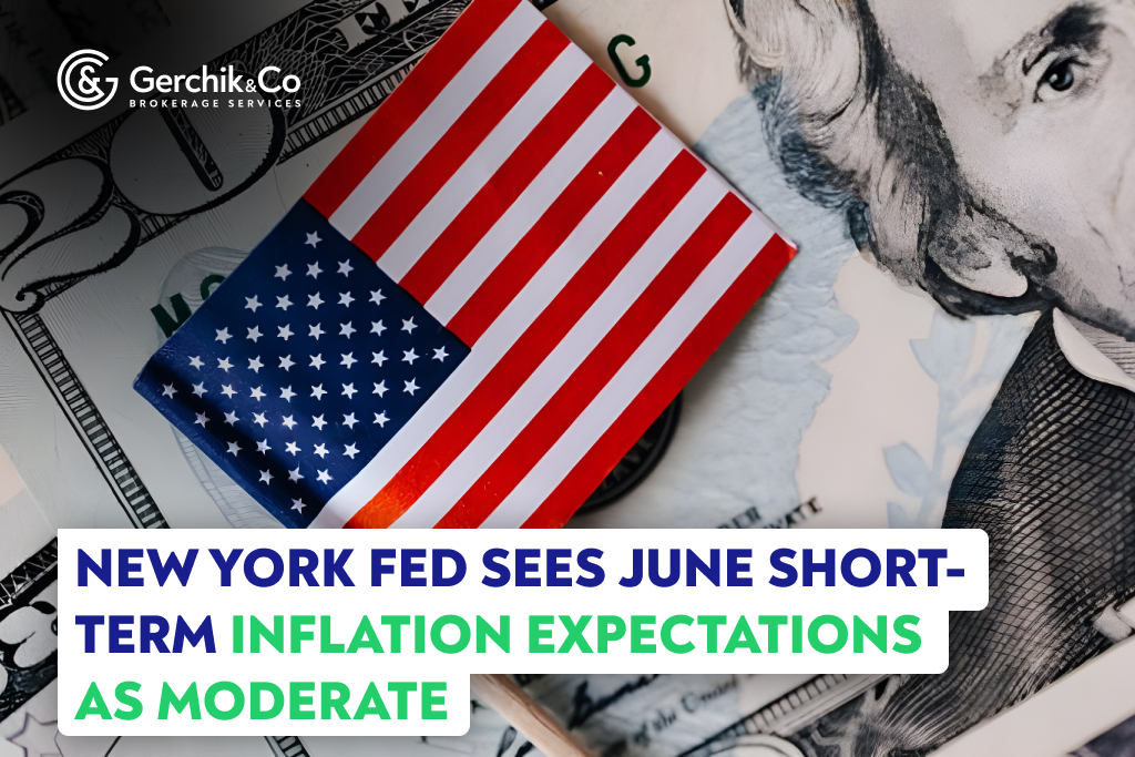 New York Fed Sees June Short-Term Inflation Expectations as Moderate