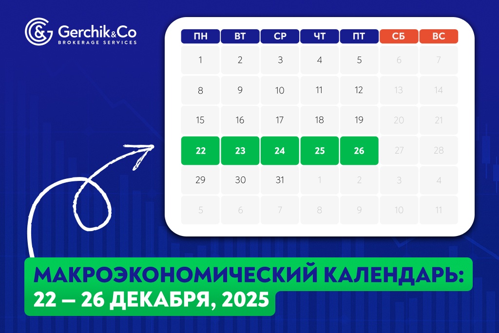 Макроэкономический календарь на 22 — 26 декабря 2025 года
