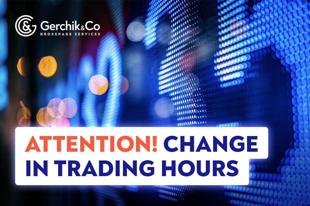 Change in the Trading Hours in October 